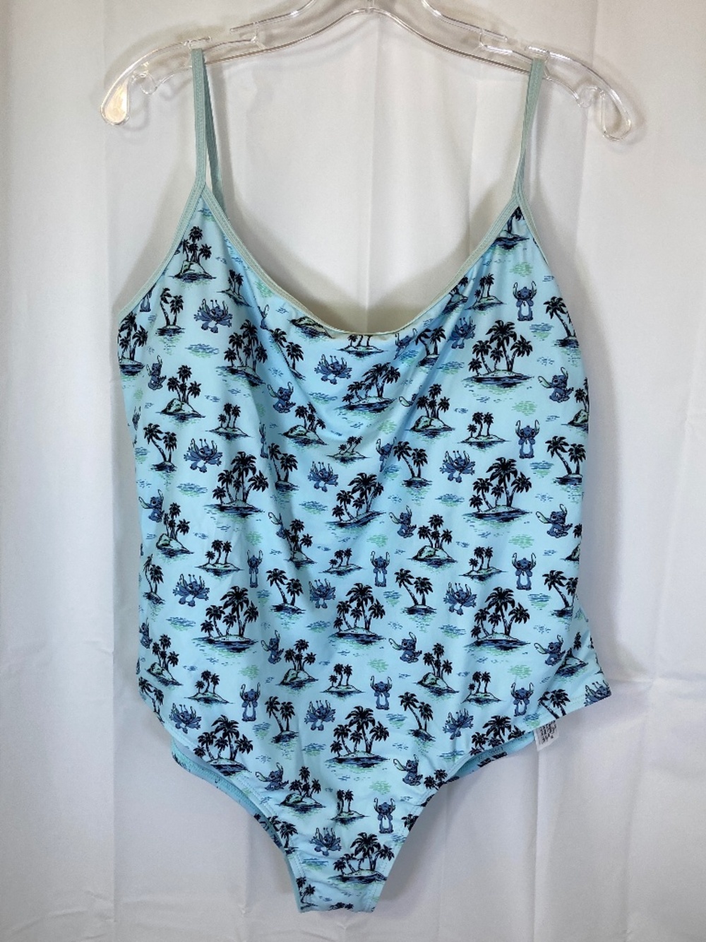 Disney Stitch Womens One Piece Bathing Suit Sz 1X NWT Blue UPF 50+